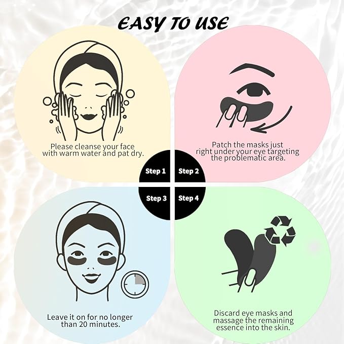 Under Eye Patches (50 Pairs), Hyaluronic Acid Eye Masks for Dark Circles Puffy Eyes Undereye Bags, Collagen Eye Patches for Wrinkles and Hydrate, Skin Care Gift for Her