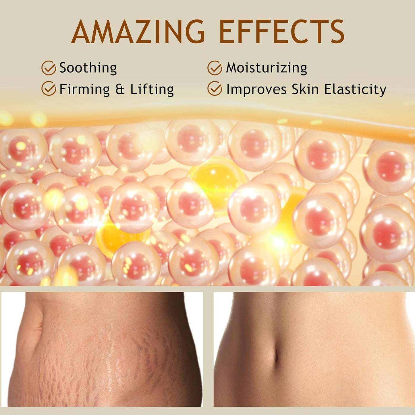 B Flat Belly Firming Cream - Stretch Mark Treatment - Clean and Gentle Belly Cream - Skin Tightening Cream for Cellulite for Stomach Mark & Thighs & Butt, Moisturizing Lifting Body Lotion