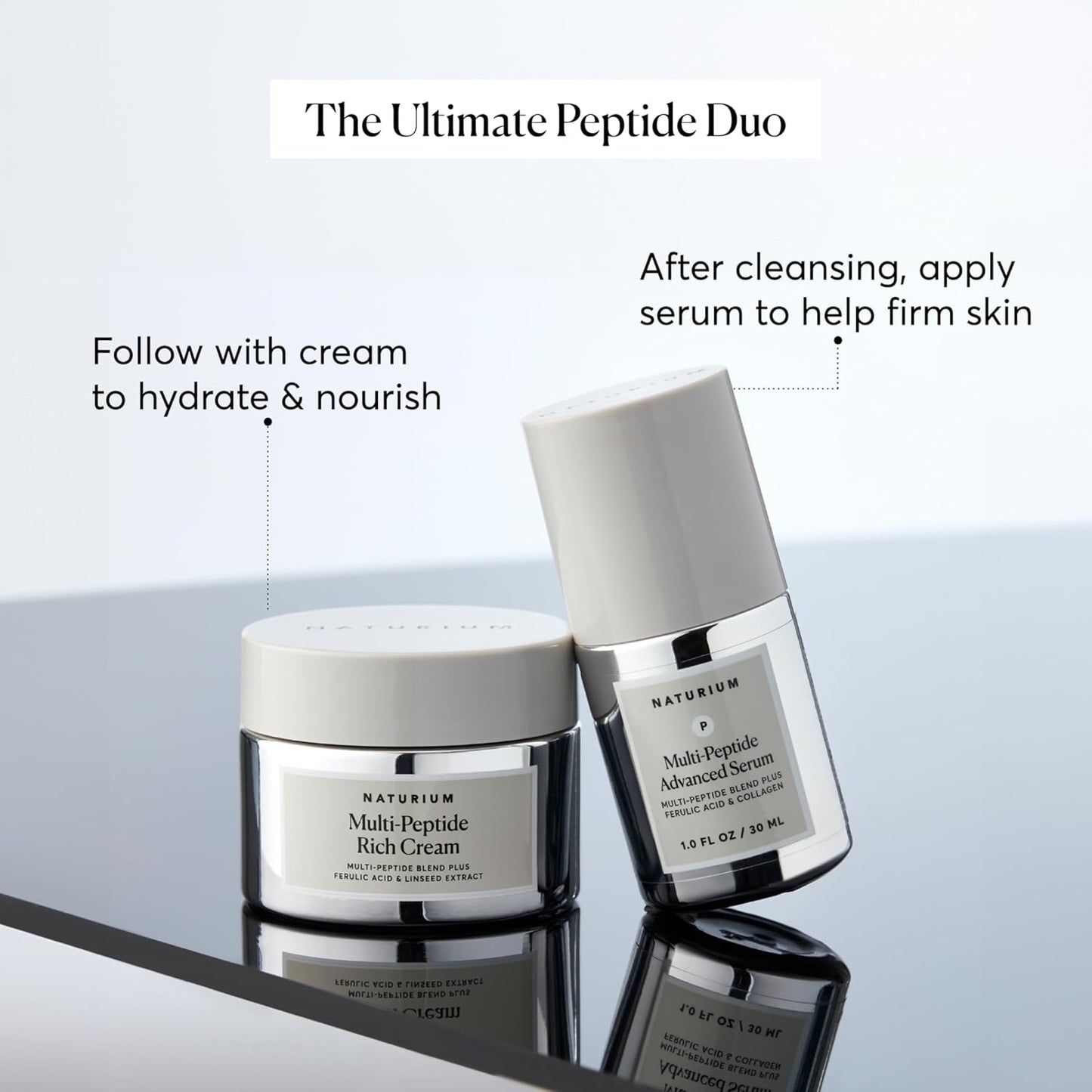 Naturium Multi-Peptide Rich Cream, Hydrating & Nourishing to Help Appearance of Fine Lines & Wrinkles, Vegan & Cruelty-Free, 1.7 oz