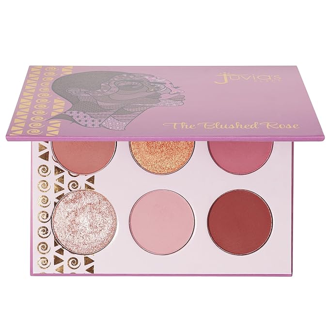 Juvia's Place Palette Blushed Rose - Rosy, Pinks, Rose-Gold, Shades of 6, Professional Eye Makeup, Pigmented Makeup Palette