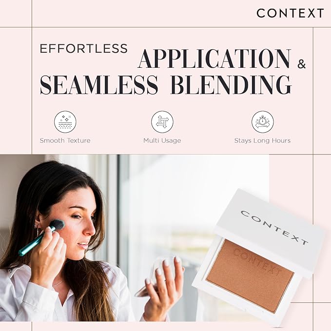 Context Skin Matte Bronzer Powder | Vegan & Cruelty-Free Powder Bronzer for Face | Sun-Kissed Makeup Finish | Long-Lasting, Buildable Coverage Skin Tones | Undisputed