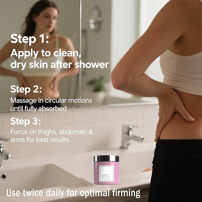 Champagne Lift Body Creme, Champagne Lift Hydrating Firming Body Cream for Crepey Skin, Targets Dry & Sagging Skin on Arms, Legs | Powered by Pink Pepperslim & Luxe-Lift Firming Complex - 8 oz.