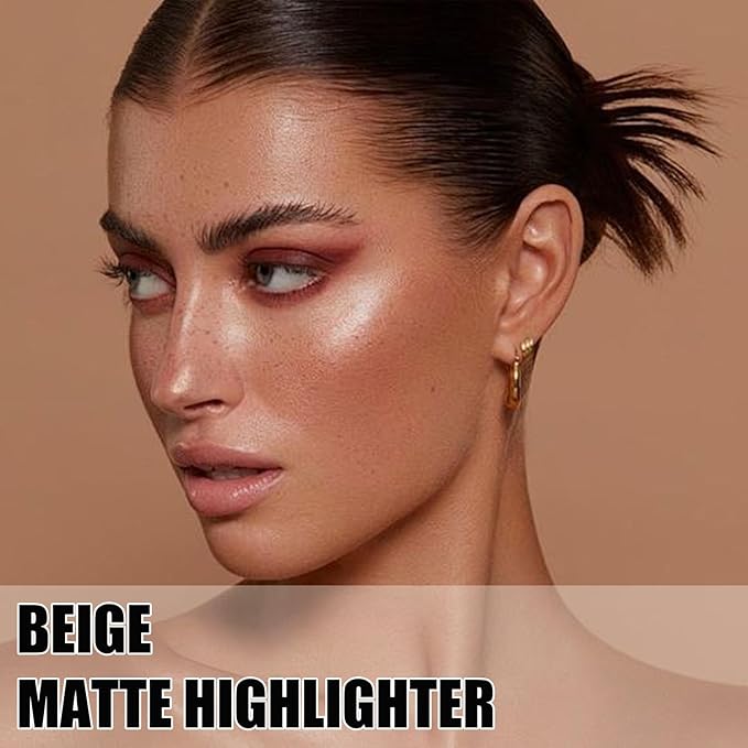 Matte Highlighting Palette,Stereo for Face Retouching, Shadow Highlighting Finish Palette, Natural，Slightly Highlighted Texture Saturation Makeup Contour Face Palette