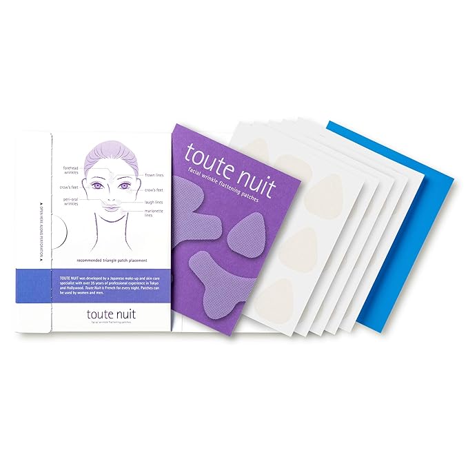 Toute Nuit Wrinkle Patches – Triangle – Face Tape for Forehead, Eyes & Lips – Hypoallergenic Anti Wrinkle Patches – 45 Count, Made in USA