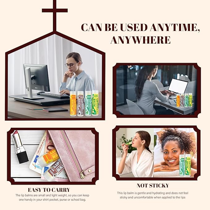 Lip Balm Variety Pack - 9 Delicious Flavors - Natural Lip Balm in Bulk with Vitamin E and Coconut Oil - Moisturizing, Soothing, and Repairing Dry and Chapped Lips