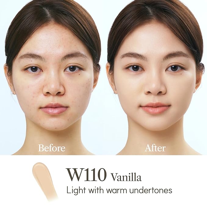 THE FACE SHOP Ink Lasting Liquid Foundation, Full Coverage, 72‑Hour Wear Semi‑Matte Finish, Makeup with Bakuchiol, W120 Cashew, 0.84 Fl. Oz.