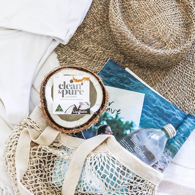 Lip Balm 2-Pack (Coconut) | Manuka Honey Beauty Products | Lip Care Set With 100% All Natural Beeswax and Vitamin E Oil | Flavored Lip Balm for Dry, Chapped Lips