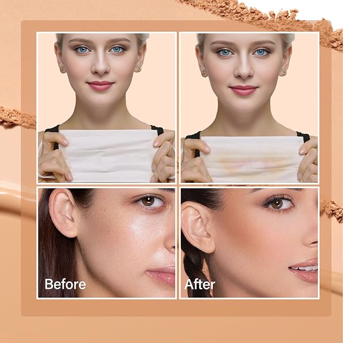Oil Control Face Powder, Matte Smooth Setting Powder, Waterproof Long-Lasting Setting Powder, Perfect Lightweight Face Makeup For Soft Focus Finish, Minimizes Fine Lines And Pores (Nature BEIGE)