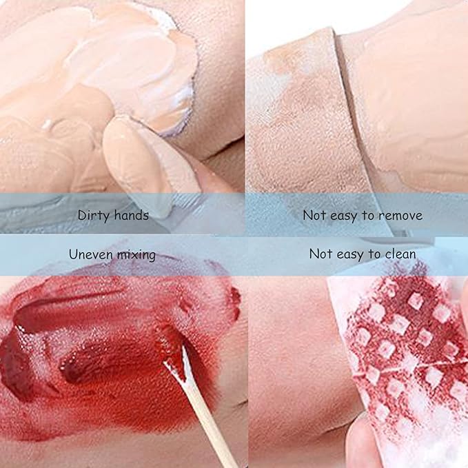 YOCASII Foundation Palette, Foundation Spatula, Makeup Mixing Palette, Makeup Spatula Tool, Makeup Mixing Tray, Nail Art Palette for Mixing Foundation Nail-Art