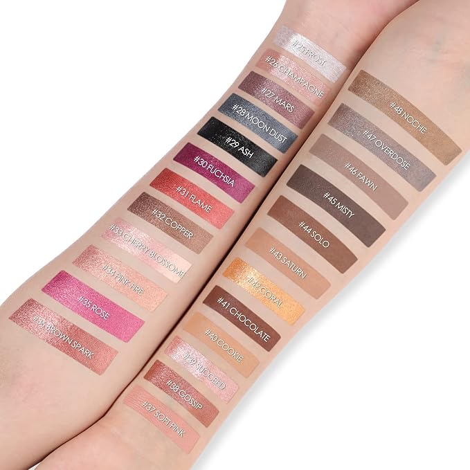 FOCALLURE Shimmer and Matte Cream Eyeshadow Stick,Smooth Brilliant Eye Brightener Pencil,High Pigment Eye Highlighter Pen for Women,Long Lasting Waterproof Eye Shadow and Liners Makeup (MARS)