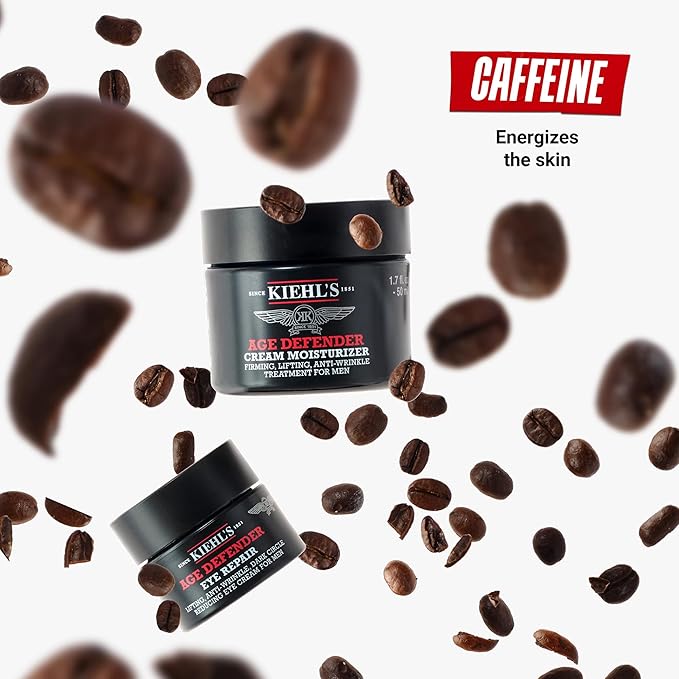 Kiehl's Dad's Age Defenders Skincare Gift Set – 2-Piece Full Size Skincare Set for Men with Firming & Lifting Anti-Aging Moisturizer and Eye Cream for Men, Minimizes Look of Fine Lines and Wrinkles