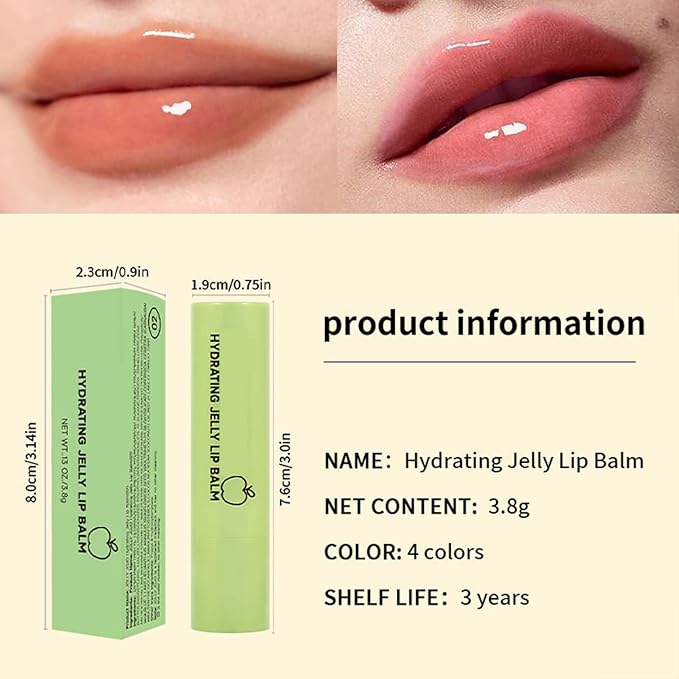 Hydrating Jelly Lipstick,Instantly Hydrating Lip Tint Tinted Moisturizing Lip Balm For Dry Lip,Conditioning & Nourishing Lip Care Moisturizer Fruit Lip Oil Non-sticky Lip Gloss(Tangerine)