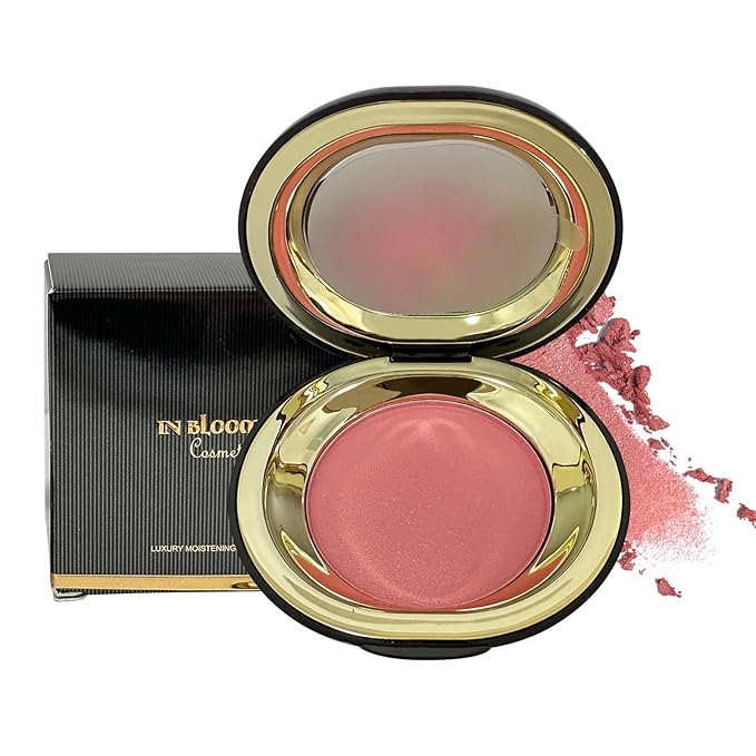 Face Blush for Cheeks Waterproof Smooth Creamy Formula, Matte Finish Buildable Lightweight Cream Blush Balm Create a Natural, Long Lasting Makeup Brightens Facial Radiance (Shy Pink)