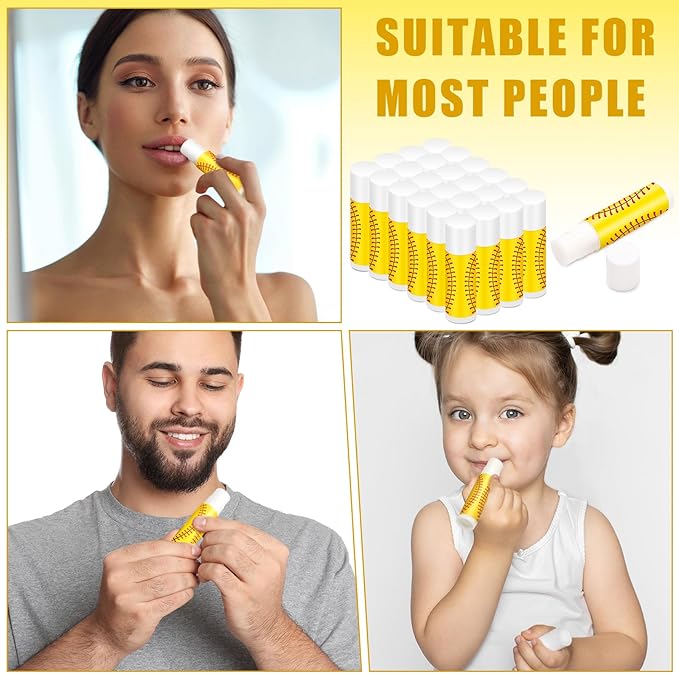 Demissle 24 Pcs Sports Team Gifts Sports Lip Balm Sports Party Favors Sports Theme Lipstick for Team Gifts(Softball)