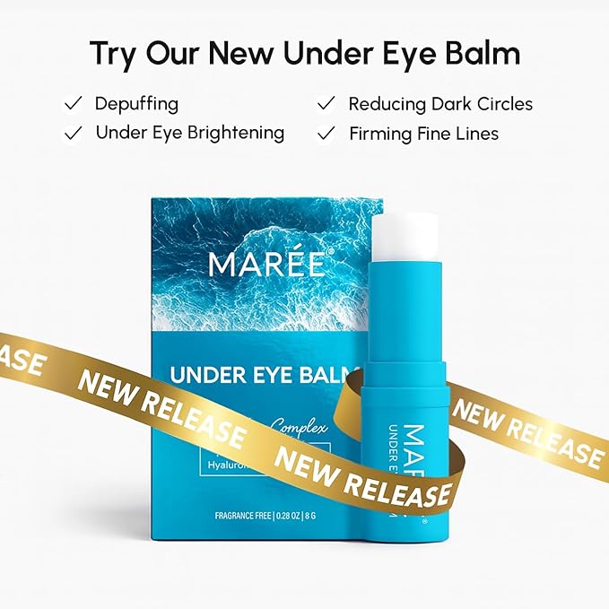 MAREE Eye Gels 2 PACK - Under Eye Patches for Puffy Eyes and Dark Circles with Natural Marine Collagen & Hyaluronic Acid - Anti-Aging Masks for Face to Soothe Puffiness