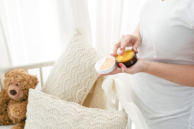 Mambino Organics Oh Baby! Belly Butter – Organic Stretch Mark Cream for Pregnancy with Dutch Shea & Cocoa Butter – Vitamins, Omegas for Elasticity – Vegan Cruelty-Free Maternity Care, 4 fl oz