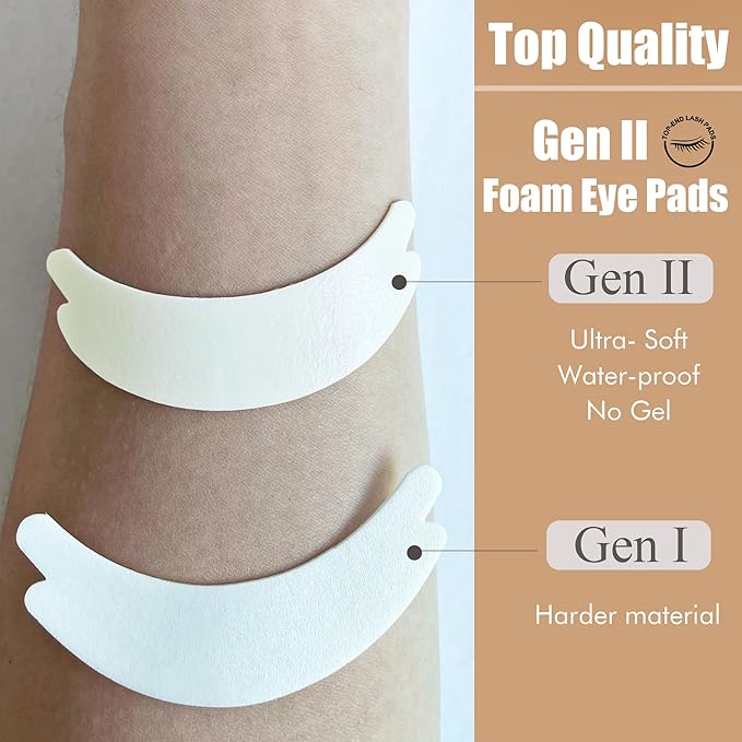 Foam Tape for eyelash extensions - Akissos 625 Pcs Gen II Super Soft No Slip Sticky Lint free Lash Foam Pads Tape Under Eye Pads for Eyelash Extensions Lift Lash Tech Artists Supplies - 5 Rolls