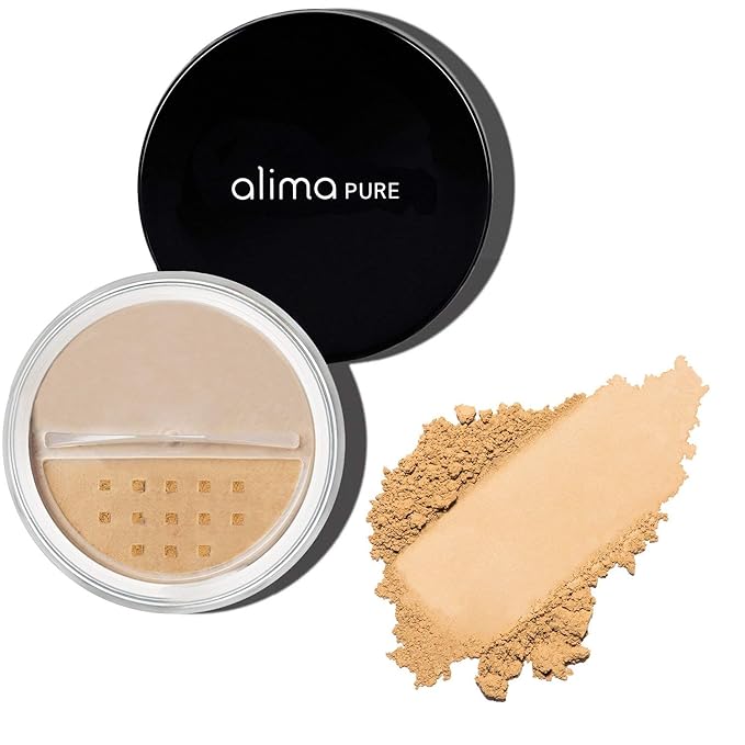Alima Pure Matte Foundation Loose Mineral Powder Foundation Makeup, Loose Powder Makeup Oil Free Talc Free Powder, Natural Makeup Mineral Foundation Full Coverage Natural Foundation Powder .15 oz/4.5g