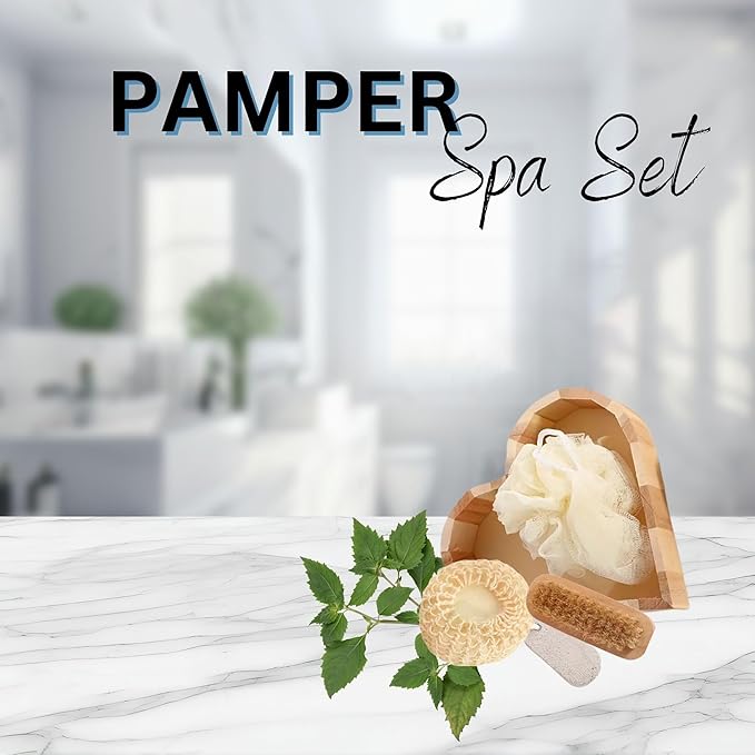 Spa Kit Birthday Box with Loofah Body Brush Fruit and Citrus Goat Milk Soap