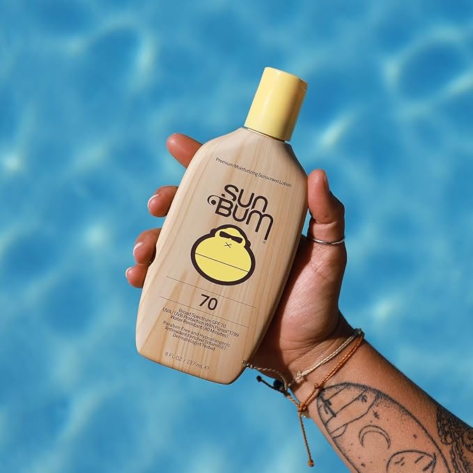 Sun Bum Original SPF 70 Sunscreen Body Lotion - Broad Spectrum Moisturizing Sunscreen with Vitamin E - Hawaii 104 Act Compliant (Made without Octinoxate & Oxybenzone) - 8 oz