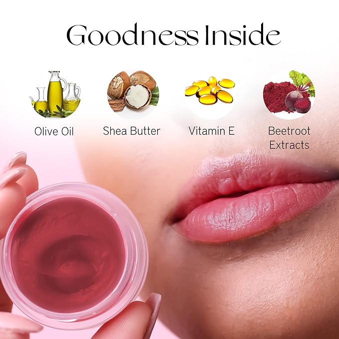 Nourish Mantra - Beetroot Blast Lip Balm with SPF | Made with Olive oil, Shea Butter, Vitamin E and Avocado Oil | For Dry, Chapped & Dark Lips | Best for Both Women and Men | 12g (Pack of 1, Beetroot)