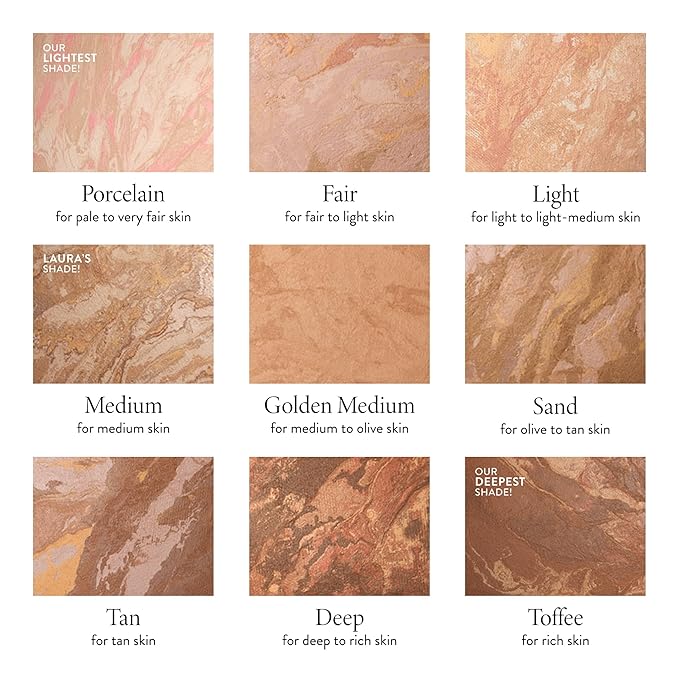 LAURA GELLER NEW YORK Award-Winning Baked Balance-n-Brighten Color Correcting Powder Foundation - Light - Buildable Light to Medium Coverage - Demi-Matte Natural Finish