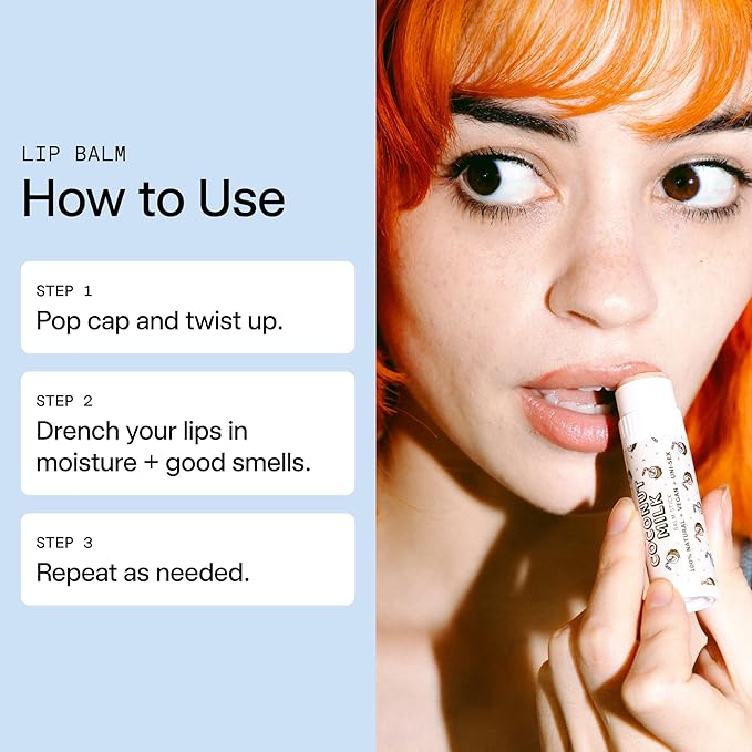 DedCool Lip Balm Stick (Coconut Milk) Jumbo, Vegan, Flavored, Coconut Oil Lip Balm, Long Lasting, Moisturization, Hydrates Dry & Chapped Lips, Vegan, Natural, Clean, Non-Toxic, Fragrance For All