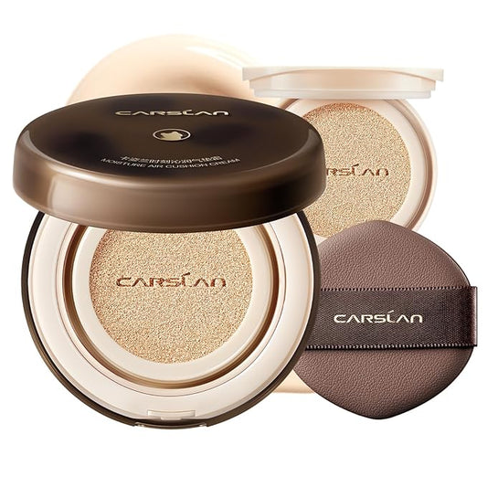 Lasting Air Cushion Cream Face Foundation Makeup, Lightweight, Medium to Full Coverage, Semi-Matte, Long-Lasting Oil Control Finish Foundation, P02 Fair For Oil Skin (Refill Included)