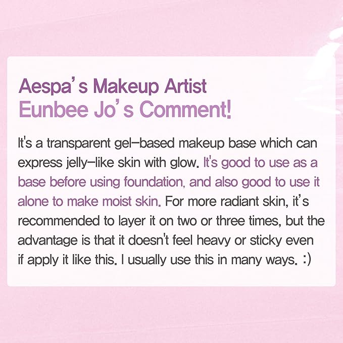 Espoir Glowrizer | Hydrating and Moisturizing Gel-Based Primer for Makeup | 1.35 fl. Oz | Express smooth and glow skin as if Natural-born | Jelly Primer | Recommended for all type of skins