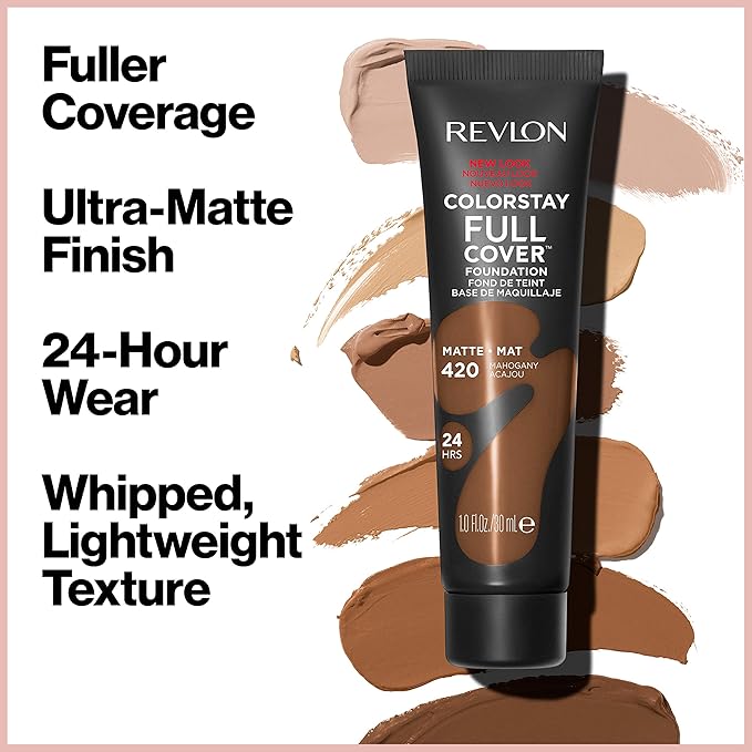Revlon Liquid Foundation, ColorStay Face Makeup for Normal and Dry Skin, Longwear Full Coverage with Matte Finish, Oil Free, Warm Golden, 1.0 Fl Oz