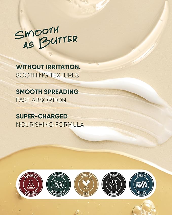 Buttah Skin Transforming Kit for Melanin Rich Skin | CocoShea Revitalizing Cream 2 oz | Vitamin C Serum 1 oz | Buttah Cleanser 3.4 oz | Black Owned Skincare