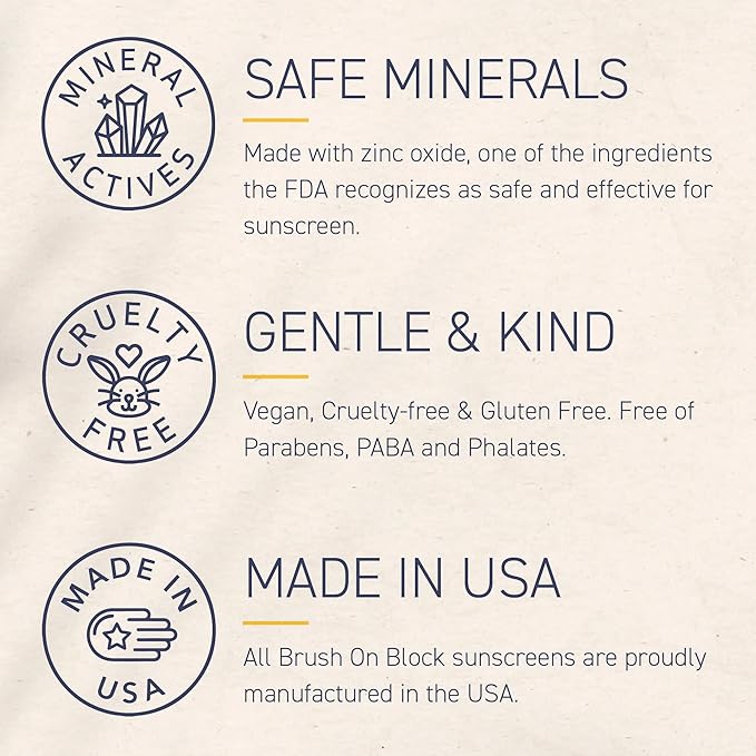 Brush On Block Tinted Mineral Sunscreen Moisturizer SPF 50 | Tinted Face Moisturizer with Sunscreen Broad Spectrum | Hydrating Hyaluronic Acid, Zinc Oxide Protection, 1.7oz, PA ++++, Made in USA