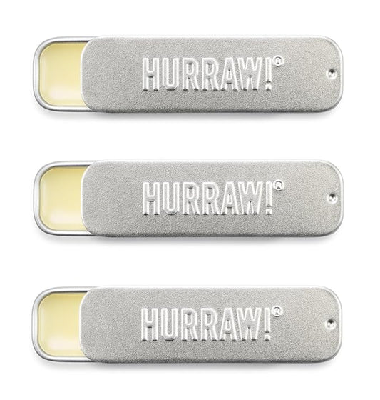 Hurraw! Coconut, Mint, Vanilla Lip Balm Slim Slider Tins, 3 Pack Bundle: Organic, Certified Vegan, Cruelty and Gluten Free. Non-GMO, All Natural Ingredients. Bee, Shea, Soy and Palm Free. Made in USA