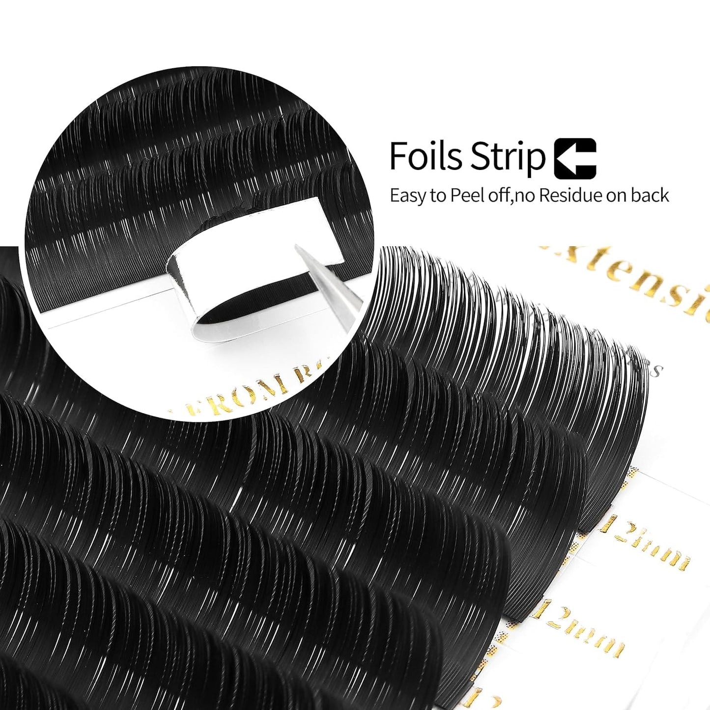 Lash Extensions Supplies Eyelash Extensions 0.05/0.07/0.15mm Thickness Classic Lashes C/D Curl 11mm individual lashes Matte Black Volume Lashes Soft Professional Use(0.05-D,11mm)