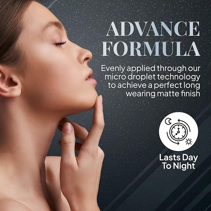 ERA Face spray makeup (R8 Amber, 2.25 oz) - airbrush foundation, everyday, buildable, professional spray on cosmetics by Era Beauty