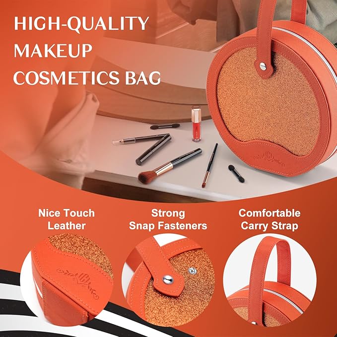 Color Nymph All In One Makeup Kit For Teens With Portable Cosmetics Bag, Multiple Makeups For Begginers As Christmas,New Year,Birthday Gift Included 38-Colors Eyeshadows Lipglosses Brushes(Orange)