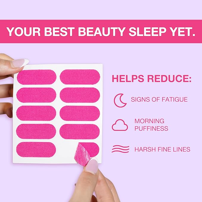 Anti Wrinkle Patches for Women - Forehead, Smile Line, Face Lifting Tape - Overnight Facial Lift - Pre-Cut Kinesiology Face Tape in 2 Sizes - Skin Safe, Latex-Free