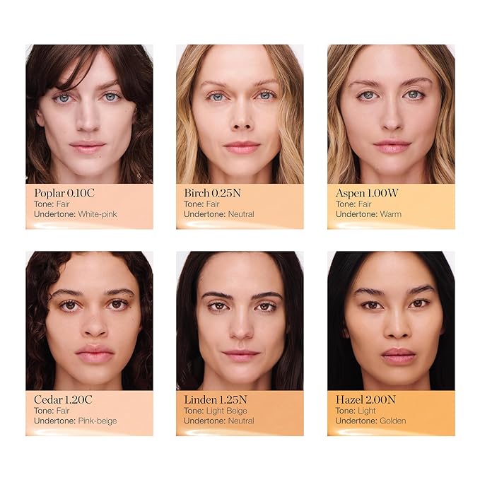 Ogee Complexion Perfecting Liquid Foundation - Lightweight Tinted Moisturizer For Face (Aspen 1.0W - Fair, Warm Undertones) - with Vitamin C & Jojoba Oil - Certified Organic & Made in USA