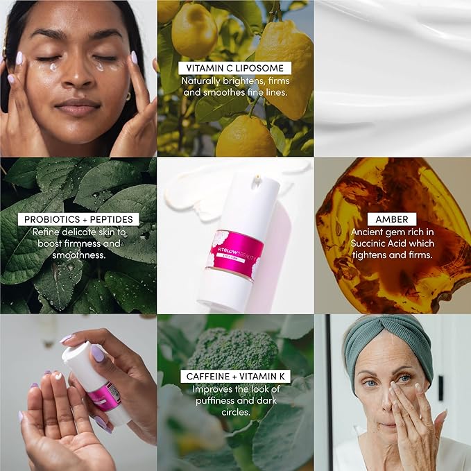 FITGLOW Beauty - Natural Eye C Firm Gentle Eye Cream | Vegan, Woman-Owned Clean Beauty (0.5 oz | 15 ml)