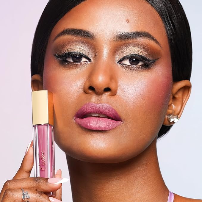 Oulac Matte Liquid Pink Lipstick for Women, Baby Pink Long Lasting High Impact Lip Color, Waterproof, Creamy Formula Lip stick with Vitamin E, Vegan & Cruelty-Free, 4.5ml (M25)