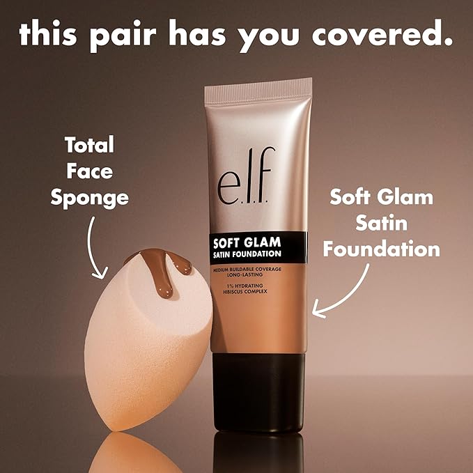 e.l.f. Soft Glam Foundation, Medium Coverage, Long-Lasting & Buildable Foundation For A Smooth, Satin Finish, Vegan & Cruelty-Free, 60 Rich Cool
