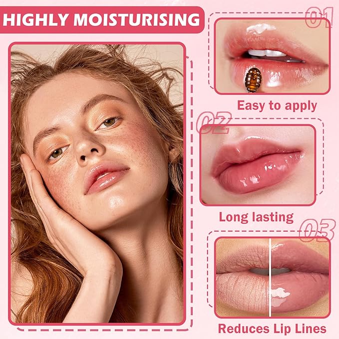 NVLEPTAP 3PCS Bee Lip Balm Honey Pot Honey Lip Balm Strawberry Honey Cherry Lip Sleeping Mask Moisturizing Hydrating Lip Care Products Honey Pot Lip Balm with Stick