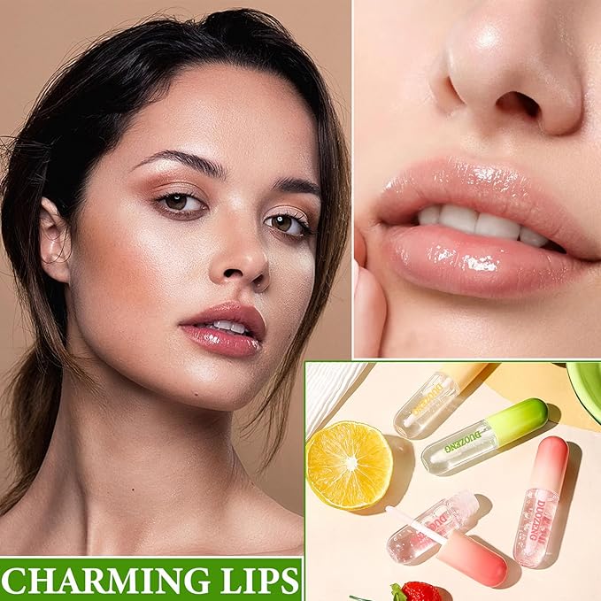 Lip Plumper Set,Lip Plumper Oil Gloss Moisturizing Lip Plumper Lip Care Serum,Hydrating Plump Gloss Reduce Fine Lines,Lip Plumper for Day & Night Use Set C（3Pcs）