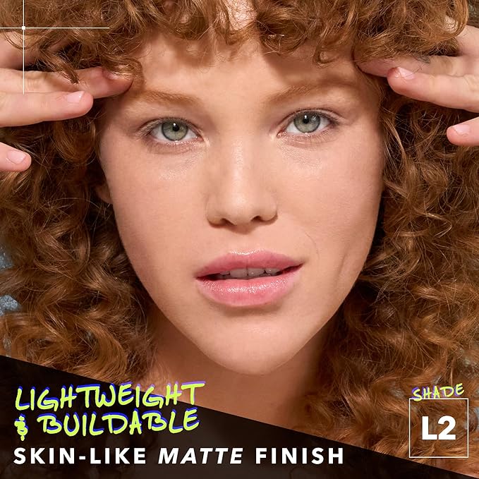 COVER FX Power Play Foundation - Shade L2 - Buildable Full Coverage - Waterproof Sweat-Proof Transfer-Proof - Natural Matte Finish - All Skin Types