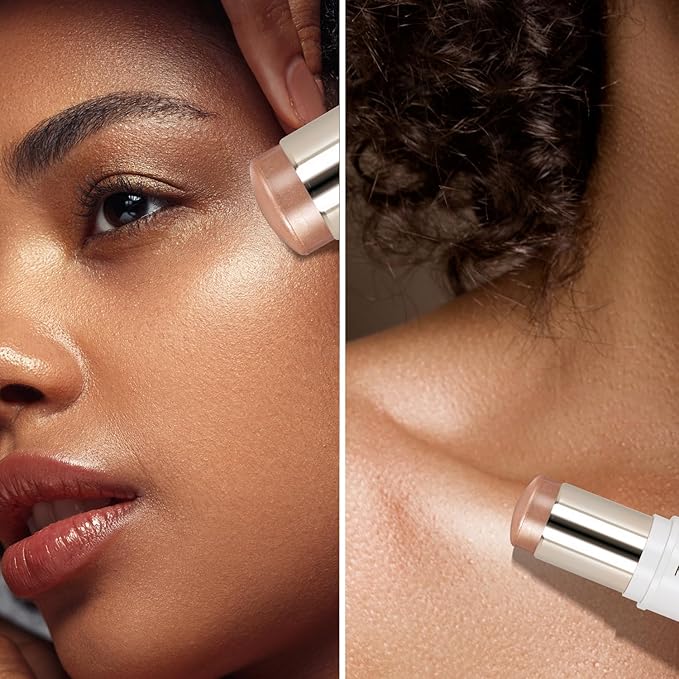 Dewy Highlighter Makeup, Highlighter Makeup Stick for Face and Body, Radiant & Shimmer Glow, Buildable Color for All Day | Vegan & Cruelty-Free | Bronze Caramel Gold 15g/0.53fl.Oz