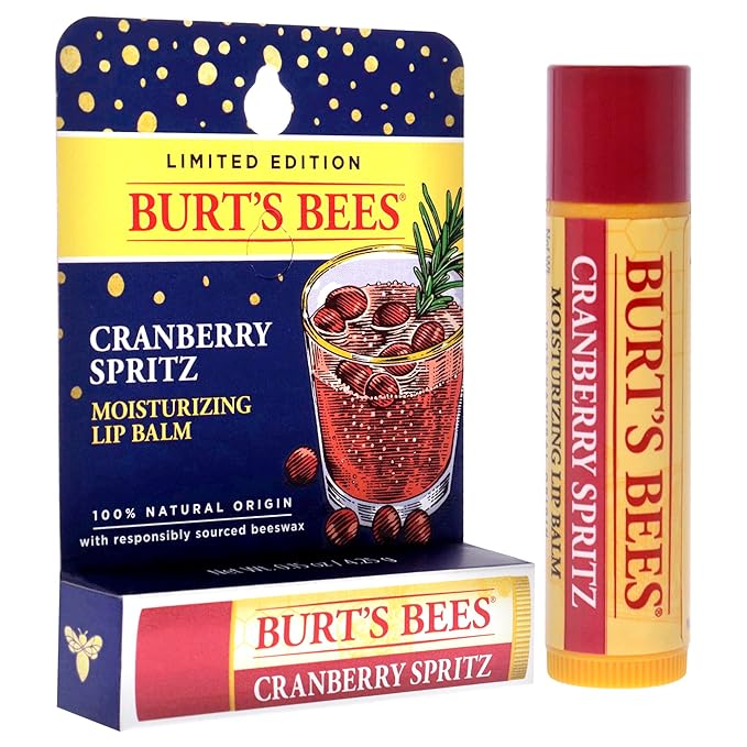 Cramberry Spritz Moisturizing Lip Balm by Burts Bees for Unisex - 0.15 oz Lip Balm