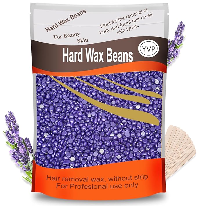 Hard Wax Beads for Hair Removal, Wax Beans for Sensitive Skin, 10 Oz/bag (Lavander), Ideal for Brazilian Waxing, Pearl Wax for Eyebrow, Bikini, Legs At Home