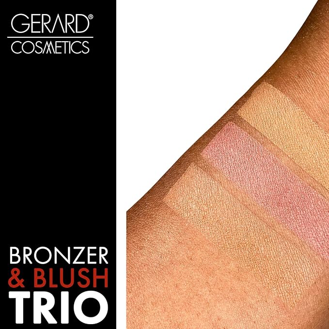 Blush and Bronzer Palette (Honeymoon) by Gerard Cosmetics | Vegan Powder Contour and Blush Makeup Palette | Professional Pigmented Formula | Cruelty Free and Made in the USA