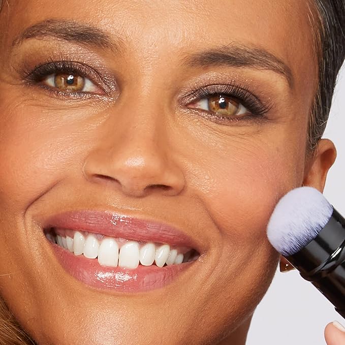 LAURA GELLER NEW YORK Laura's Must-Haves Kit 3pc: Baked Balance-n-Brighten Powder Foundation, Medium + Spackle Skin Perfecting Makeup Primer, Hydrate + Airbrush Round Kabuki Brush