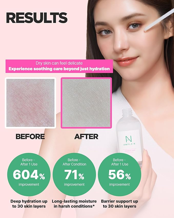 AMPLE:N Ceramide Shot Ampoule – Anti Aging and Hydrating Serum with Ceramide for Deep Moisturization – For Dry & Rough Skin to Reduces Wrinkles & Repairs Skin, 1.01 fl.oz.